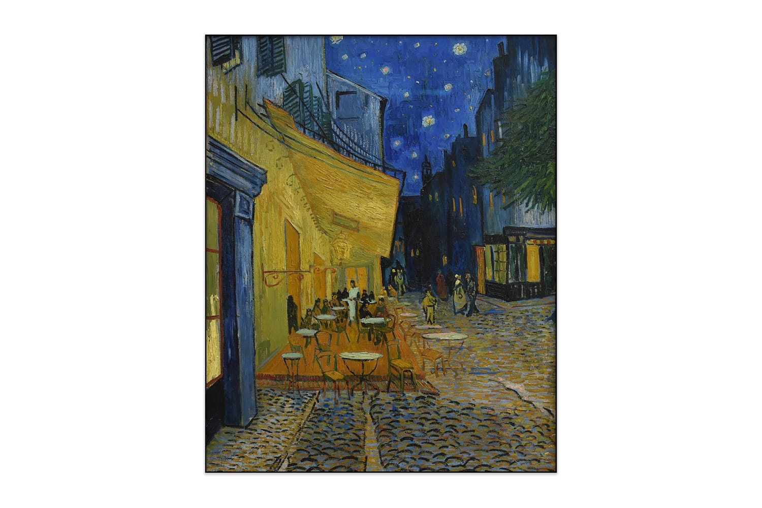 ハンドペイント　風景画 Vincent van Gogh - Caféterras bij nacht - Akoestisch schilderij